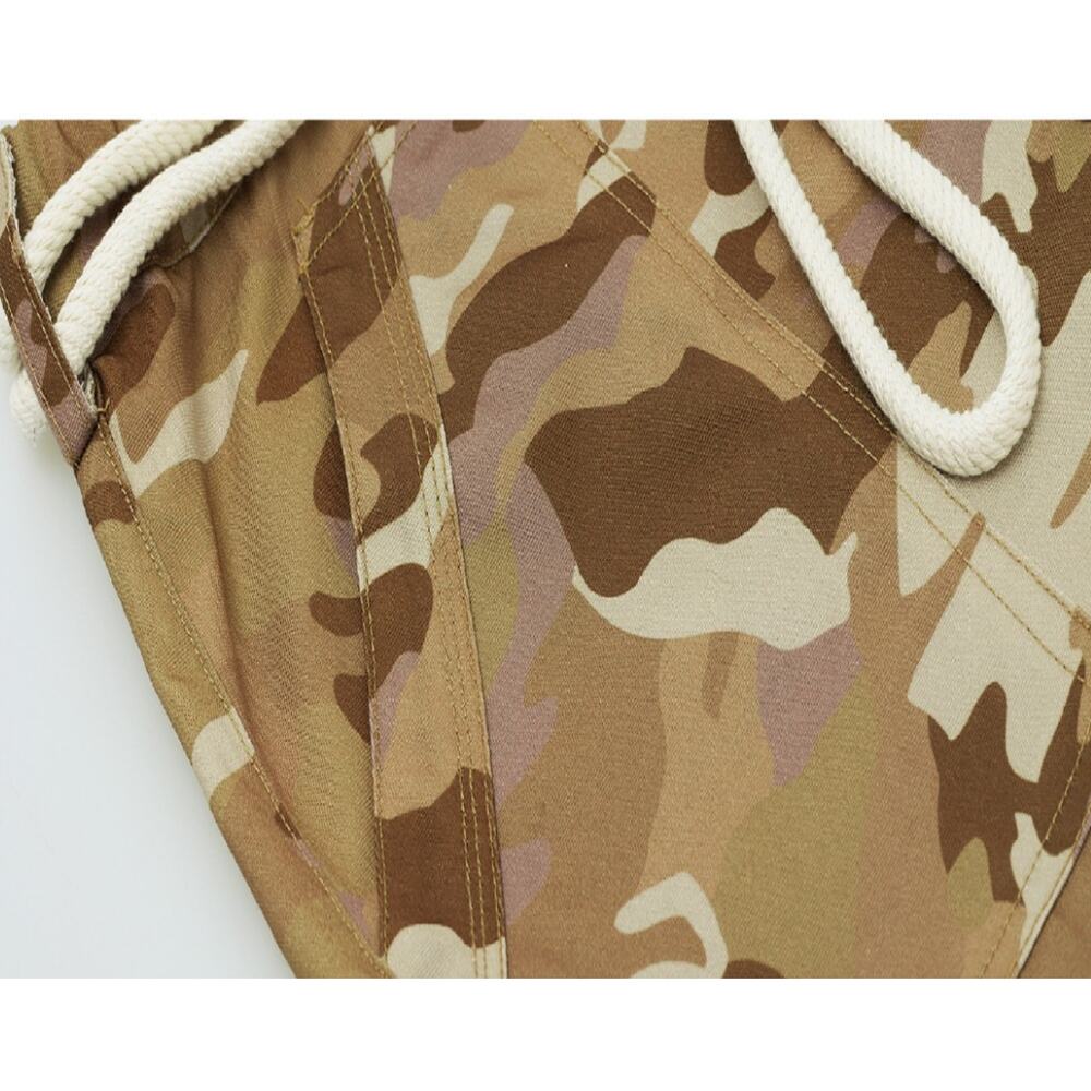 LifeShe Camo Cargo Pants for Women Army Camouflage Mid Rise Wide Straight Leg - Picture 3 of 5